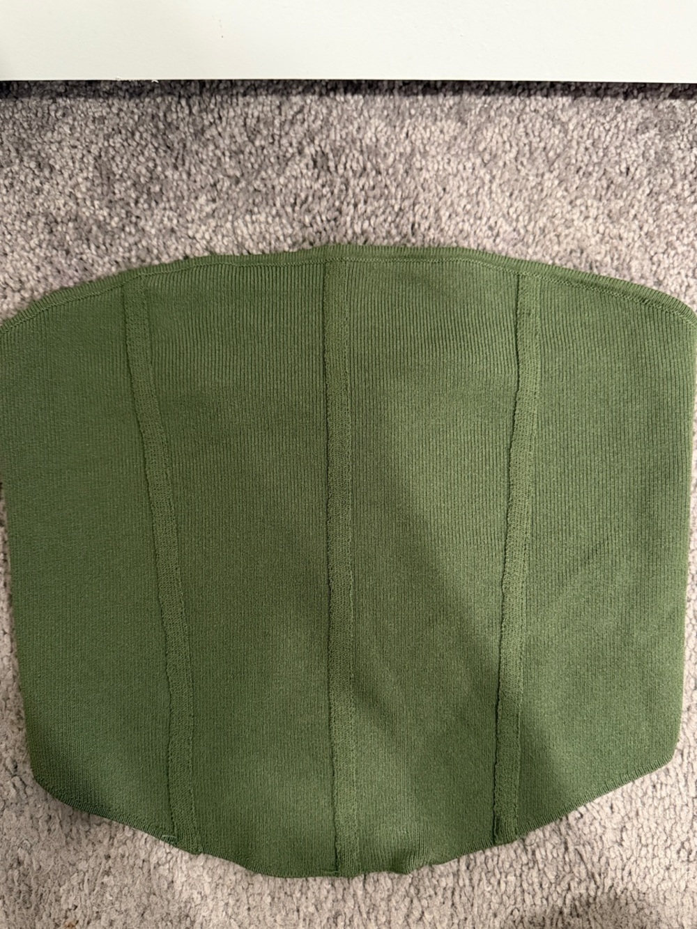 PacSun Olive Green Strapless Knit Top